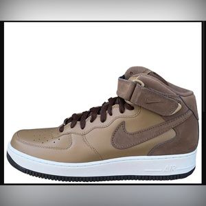 BNIB Unworn Nike Air Force 1 Mid Walnut / Brown / Baroque Brown size 11 DS